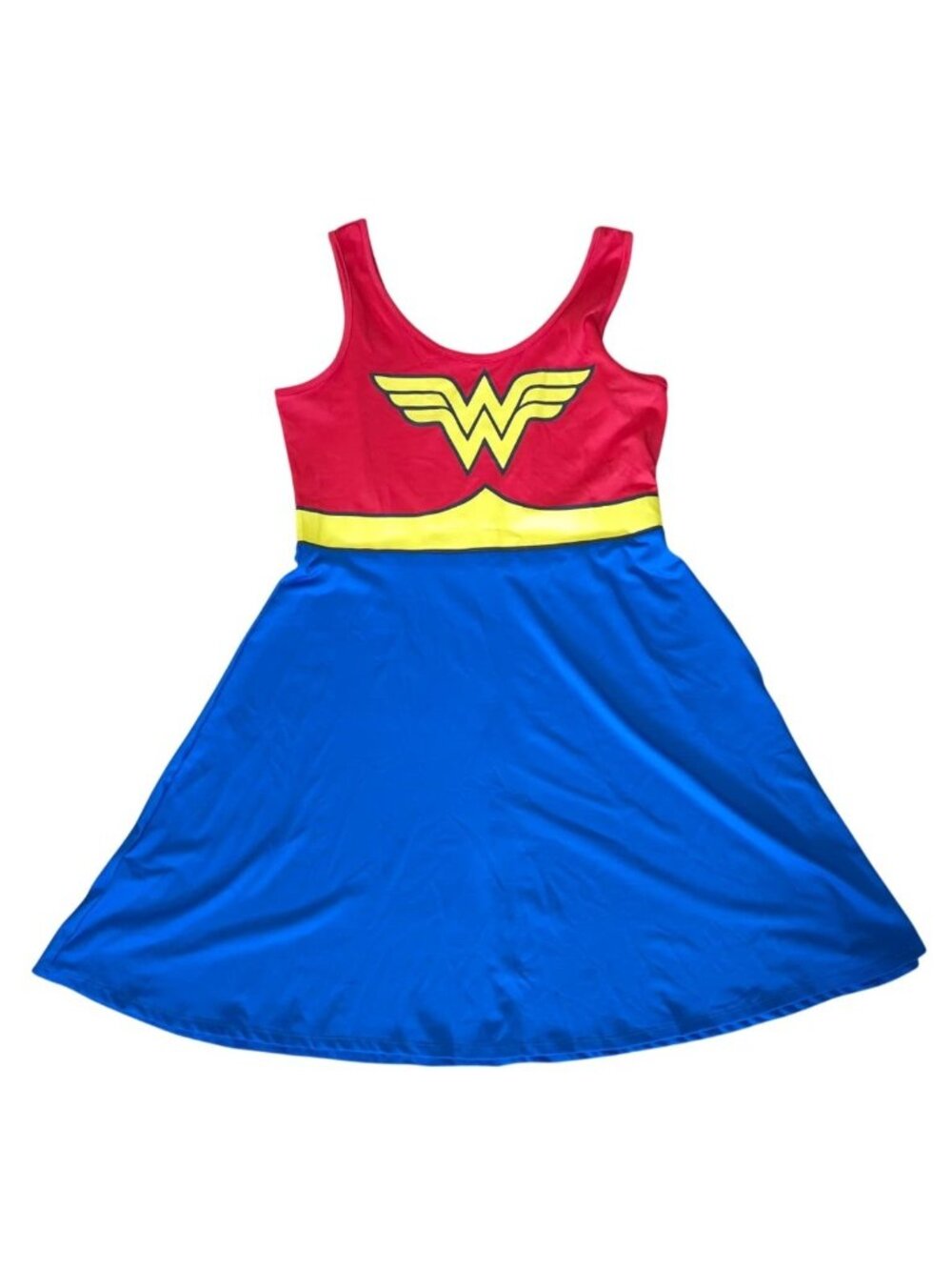 DC Comics Originals Wonder Woman Costume Dress Red Blue Gold Tank Sleeveless M